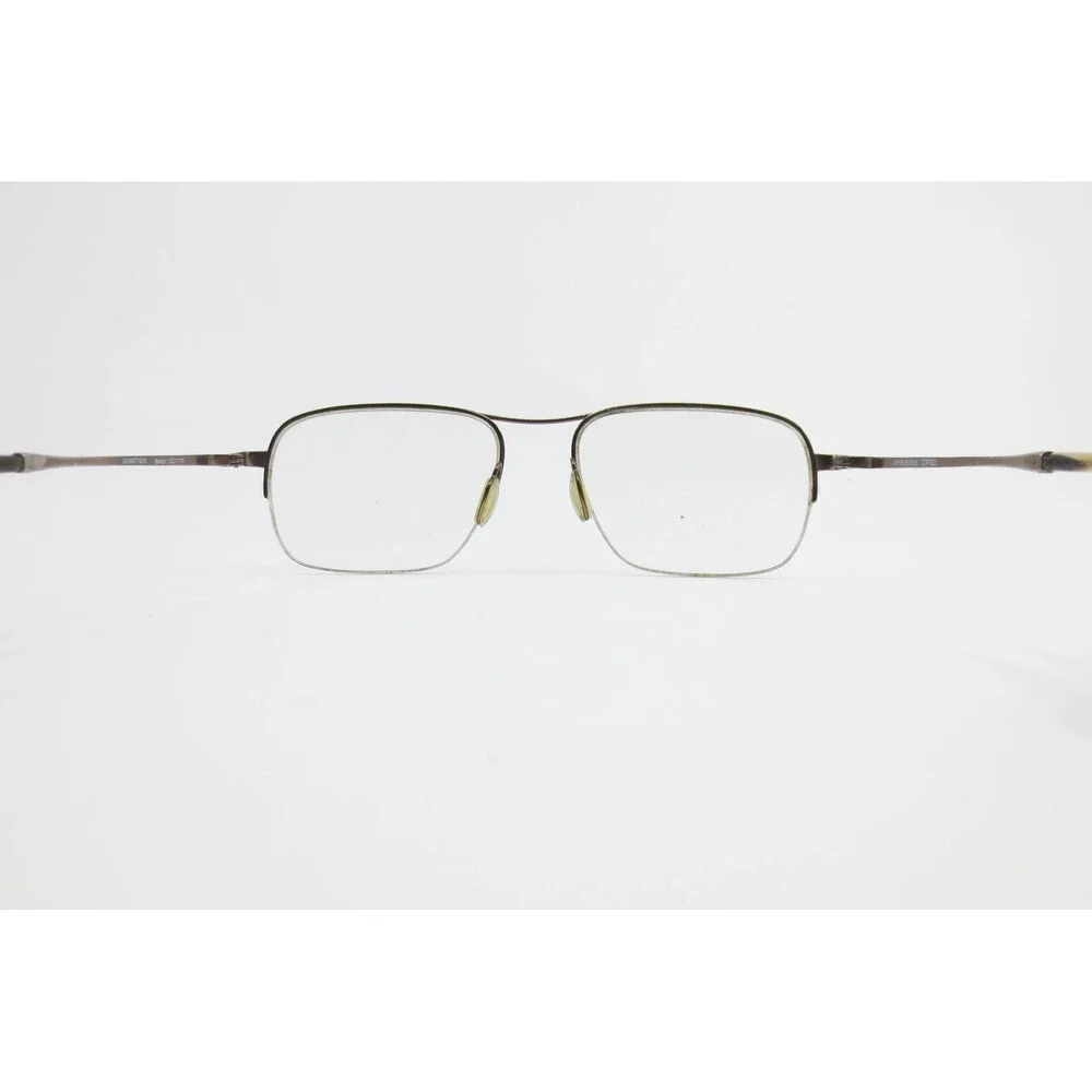 Oliver Peoples Bricklyn OV1087T 5075 Titanium Eyeglasses Brown Semi-Rimless 53mm